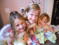 3 little princesses loving their party